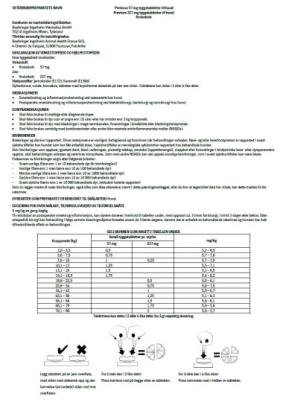 Previcox pakningsvedlegg